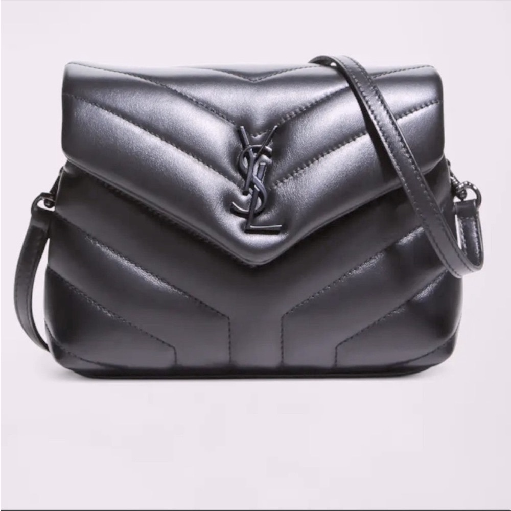 YSL Loulou Small Matelasse Calfskin Matte Black Hardware